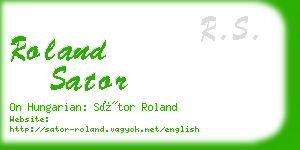 roland sator business card
